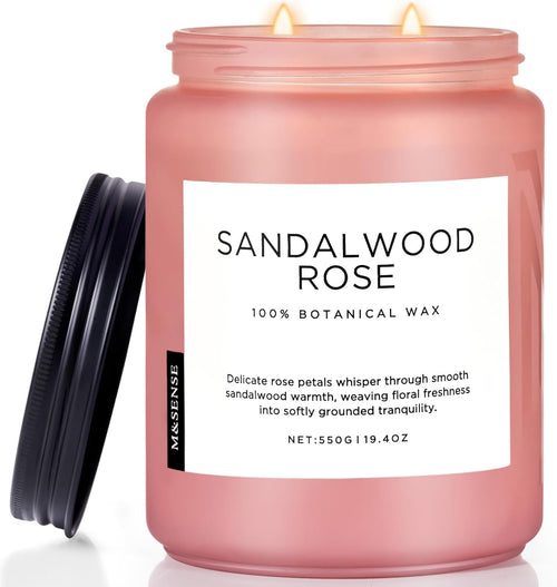 Sandalwood Rose Scented Candle